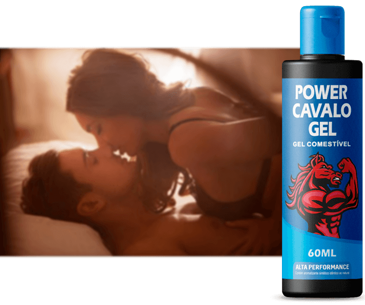 imagen do nosso produto power cavalo gel e um casal na cama 2